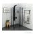 Sapho POLYSAN ZOOM LINE BLACK nyíló sarok zuhanykabin, 900x900 mm, transzparent, fekete ZL5415B
