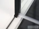 Sapho POLYSAN ZOOM LINE BLACK nyíló sarok zuhanykabin, 900x900 mm, transzparent, fekete ZL5415B
