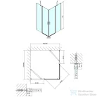 Sapho POLYSAN ZOOM LINE nyíló sarok zuhanykabin, 900x900 mm, transzparent üveg ZL5415