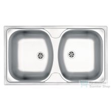   Deante Techno 2 medencés rozsdamentes mosogató, szatén ZMU 0200