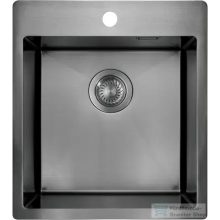   Deante OLFATO acél mosogató, 1 medencés, titanium ZPO_D10A