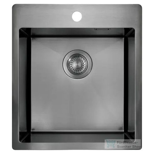 Deante OLFATO acél mosogató, 1 medencés, titanium ZPO_D10A