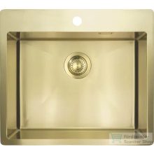   Deante OLFATO acél mosogató, 1 medencés, szálcsiszolt arany ZPO_R10B