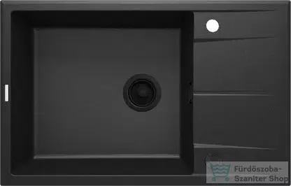 Deante ERIDAN gránit mosogató, 1 medencés, csepegtetővel, 780x500 mm, grafit metál ZQE_G11B