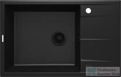 Deante ERIDAN gránit mosogató, 1 medencés, csepegtetővel, 780x500 mm, fekete ZQE_N11B