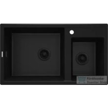   Deante ERIDAN gránit mosogató, 2 medencés, fekete ZQE_N20B
