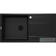   Deante ERIDAN gránit mosogató, 1 medencés, csepegtetővel, 1000x520 mm, fekete ZQE_N713