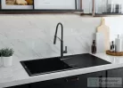 Deante ERIDAN gránit mosogató, 1 medencés, csepegtetővel, 1000x520 mm, fekete ZQE_N713