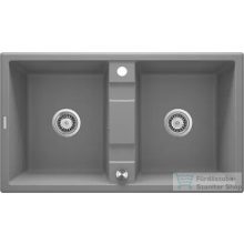   Deante ERIDAN gránit mosogató, 2 medencés, metálszürke ZQE_S203
