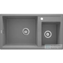   Deante ERIDAN gránit mosogató, 2 medencés, metálszürke ZQE_S20B
