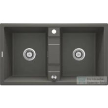   Deante ERIDAN gránit mosogató, 2 medencés, antracit metál ZQE_T203