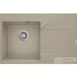   Deante EVORA gránit mosogató, 1 medencés, csepegtetővel, 760x500 mm, homok, jobbos, ZQJ_711P