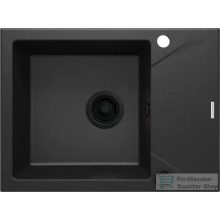  Deante EVORA gránit mosogató, 1 medencés, csepegtetővel, 590x440 mm, grafit metál ZQJ_G11A
