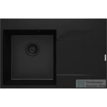   Deante EVORA gránit mosogató, 1 medencés, csepegtetővel, 760x500 mm, fekete, jobbos, ZQJ_N11P