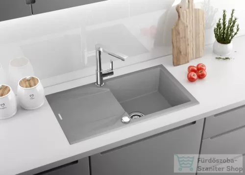 Deante EVORA gránit mosogató, 1 medencés, csepegtetővel, 780x440 mm, metálszürke ZQJ_S113