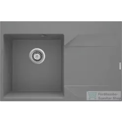   Deante EVORA gránit mosogató, 1 medencés, csepegtetővel, 760x500 mm, metálszürke, jobbos, ZQJ_S11P