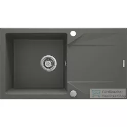   Deante EVORA gránit mosogató, 1 medencés, csepegtetővel, 780x440 mm, antracit metál ZQJ_T113