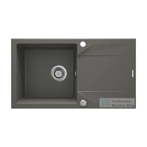 Deante EVORA gránit mosogató, 1 medencés, csepegtetővel, 780x440 mm, antracit metál ZQJ_T113