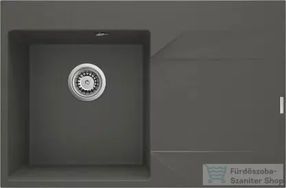 Deante EVORA gránit mosogató, 1 medencés, csepegtetővel, 760x500 mm, antracit metál, jobbos, ZQJ_T11P