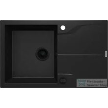   Deante ANDANTE FLUSH gránit mosogató, 1 medencés, csepegtetővel, 780x490 mm, fekete ZQN_N11F