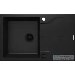   Deante ANDANTE FLUSH gránit mosogató, 1 medencés, csepegtetővel, 780x490 mm, fekete ZQN_N11F