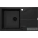 Deante ANDANTE FLUSH gránit mosogató, 1 medencés, csepegtetővel, 780x490 mm, fekete ZQN_N11F