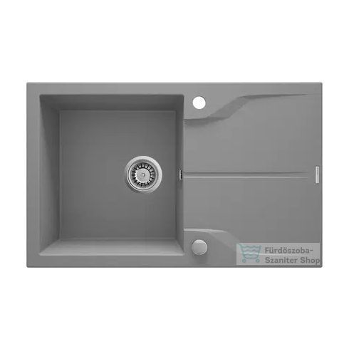 Deante ANDANTE FLUSH gránit mosogató, 1 medencés, csepegtetővel, 780x490 mm, metálszürke ZQN_S11F