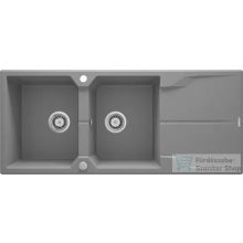   Deante ANDANTE gránit mosogató, 2 medencés, csepegtetővel, 1160x500 mm, metálszürke ZQN_S213