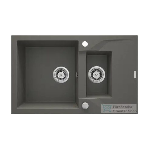Deante ANDANTE gránit mosogató, 1,5 medencés, csepegtetővel, 780x490 mm, antracit metál ZQN_T513