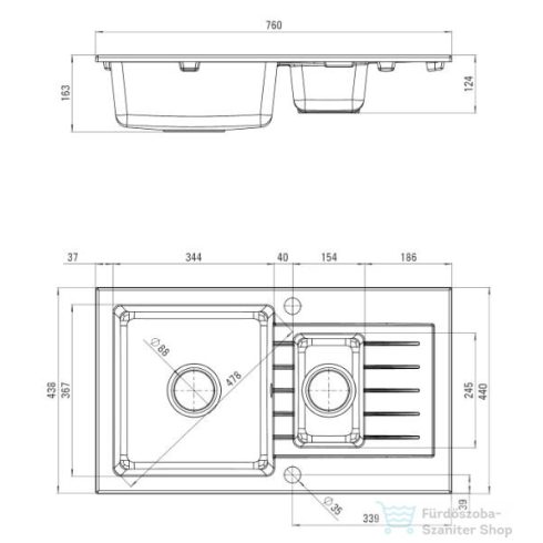 Deante Zorba gránit mosogató, homok ZQZ 7513