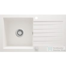   Deante Zorba 1 medencés csepptálcás gránit mosogató, alabástrom fehér ZQZ A113