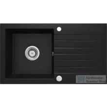   Deante ZORBA gránit mosogató, 1 medencés, csepegtetővel, 760x440 mm, fekete ZQZ_N113
