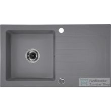   Deante Zorba 1 medencés csepptálcás gránit mosogató, szürke metál ZQZ S113