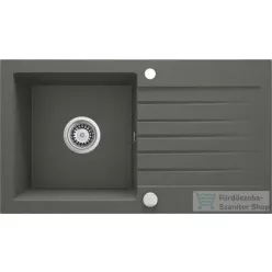   Deante ZORBA gránit mosogató, 1 medencés, csepegtetővel, 760x440 mm, antracit metál ZQZ_T113