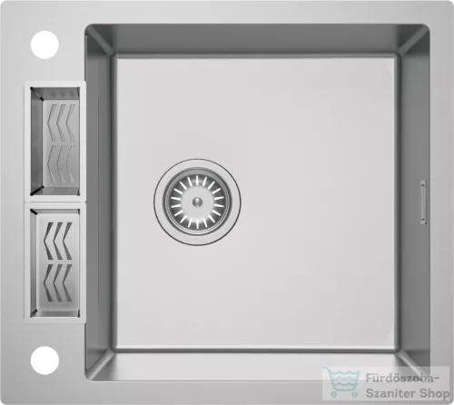 Deante MAGNETIC acél mosogató, 1 medencés, 560x500 mm, szálcsiszolt acél ZRM_0103