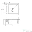 Deante MAGNETIC acél mosogató, 1 medencés, 560x500 mm, szálcsiszolt acél ZRM_0103