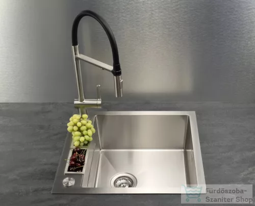 Deante MAGNETIC acél mosogató, 1 medencés, 560x500 mm, szálcsiszolt acél ZRM_0103