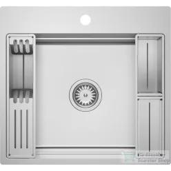   Deante MAGNETIC acél mosogató, 1 medencés, 560x520 mm, szálcsiszolt acél ZRM_010A