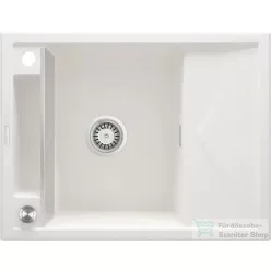   Deante MAGNETIC gránit mosogató, 1 medencés, csepegtetővel 640x500 mm, alabástrom ZRM_A11A