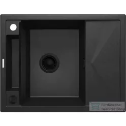   Deante MAGNETIC gránit mosogató, 1 medencés, csepegtetővel 640x500 mm, grafit metál ZRM_G11A