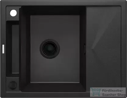 Deante MAGNETIC gránit mosogató, 1 medencés, csepegtetővel 640x500 mm, grafit metál ZRM_G11A