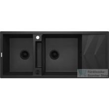   Deante MAGNETIC gránit mosogató, 2 medencés, csepegtetővel 1160x500 mm, grafit metál ZRM_G213