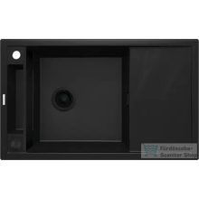   Deante MAGNETIC gránit mosogató, 1 medencés, csepegtetővel 820x500 mm, fekete ZRM_N113