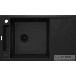   Deante MAGNETIC gránit mosogató, 1 medencés, csepegtetővel 820x500 mm, fekete ZRM_N113