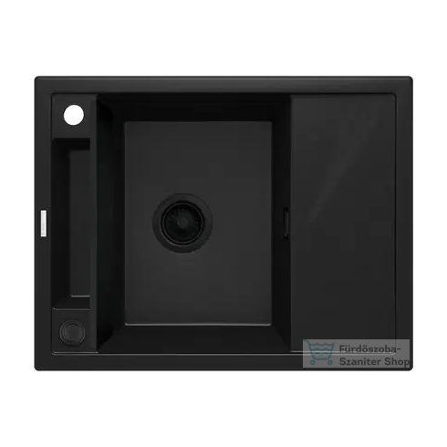 Deante MAGNETIC gránit mosogató, 1 medencés, csepegtetővel 640x500 mm, fekete ZRM_N11A
