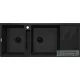 Deante MAGNETIC gránit mosogató, 2 medencés, csepegtetővel 1160x500 mm, fekete ZRM_N213