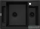 Deante MAGNETIC gránit mosogató, 1,5 medencés 690x500 mm, fekete ZRM_N503