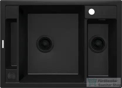 Deante MAGNETIC gránit mosogató, 1,5 medencés 690x500 mm, fekete ZRM_N503