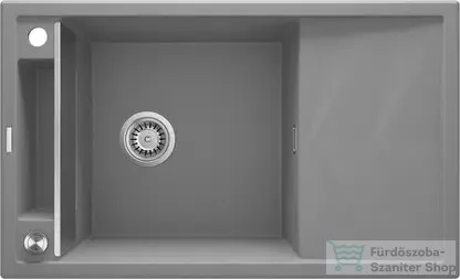Deante MAGNETIC gránit mosogató, 1 medencés, csepegtetővel 820x500 mm, metálszürke ZRM_S113