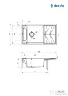 Deante MAGNETIC gránit mosogató, 1 medencés, csepegtetővel 820x500 mm, metálszürke ZRM_S113